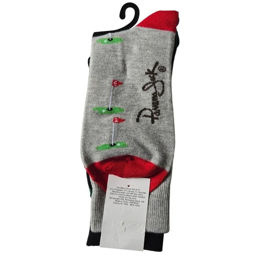 Panama Jack/Golf Hole‎ Golf Club Novelty Crew Socks 2 Pack/Size 8-12